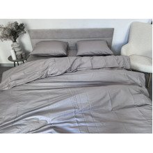 Простынь на резинке 180x200 Ecotton Сатин Chateau Grey 15-4503