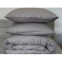 Простынь на резинке 200x200 Ecotton Сатин Chateau Grey 15-4503