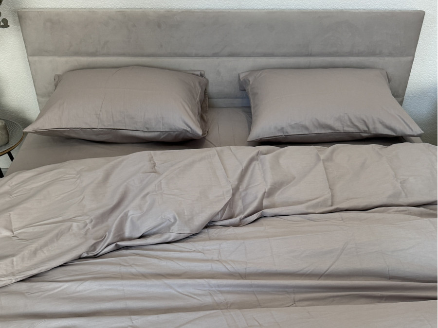 Простирадло на резинці 90x200 Ecotton Сатин Chateau Grey 15-4503