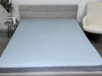 Простынь на резинке 120x200 Ecotton Сатин Pearl Blue 14-4206