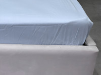 Простынь на резинке 90x200 Ecotton Сатин Pearl Blue 14-4206