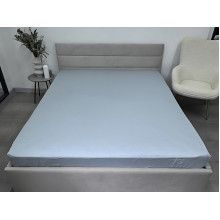 Простынь на резинке 200x200 Ecotton Сатин Pearl Blue 14-4206