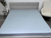Простынь на резинке 120x200 Ecotton Сатин Pearl Blue 14-4206