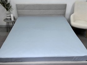 Простирадло на резинці 120x200 Ecotton Сатин Pearl Blue 14-4206
