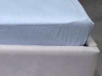 Простынь на резинке 90x200 Ecotton Сатин Pearl Blue 14-4206