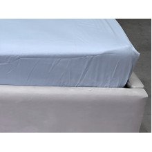 Простынь на резинке 90x200 Ecotton Сатин Pearl Blue 14-4206