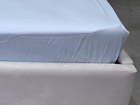 Простынь на резинке 90x200 Ecotton Сатин Pearl Blue 14-4206