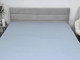 Простынь на резинке 90x200 Ecotton Сатин Pearl Blue 14-4206