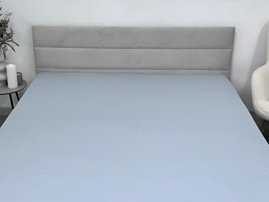 Простынь на резинке 120x200 Ecotton Сатин Pearl Blue 14-4206