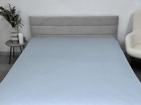 Простынь на резинке 120x200 Ecotton Сатин Pearl Blue 14-4206