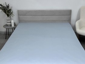Простынь на резинке 160x200 Ecotton Сатин Pearl Blue 14-4206