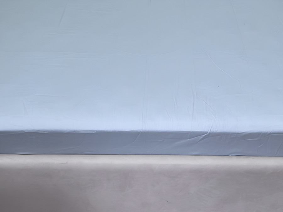 Простынь на резинке 160x200 Ecotton Сатин Pearl Blue 14-4206