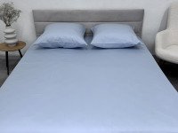 Простынь на резинке 90x200 Ecotton Сатин Pearl Blue 14-4206