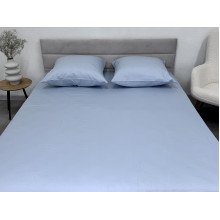 Простынь на резинке 90x200 Ecotton Сатин Pearl Blue 14-4206