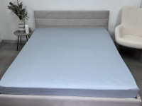 Простынь на резинке 140x200 Ecotton Сатин Pearl Blue 14-4206