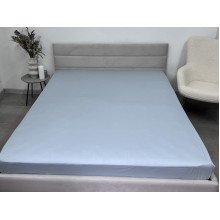 Простынь на резинке 140x200 Ecotton Сатин Pearl Blue 14-4206