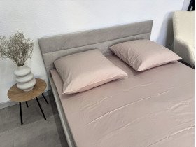 Простынь на резинке 160x200 Ecotton Сатин Shifting Sand 14-1210
