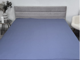 Простынь на резинке 160x200 Ecotton Сатин Singl Lake 18-4221