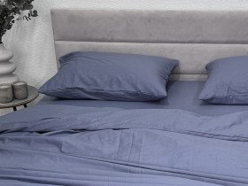 Простынь на резинке 90x200 Ecotton Сатин Singl Lake 18-4221