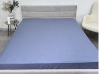 Простынь на резинке 200x200 Ecotton Сатин Singl Lake 18-4221
