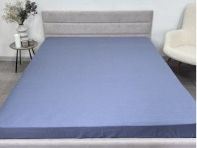 Простынь на резинке 200x200 Ecotton Сатин Singl Lake 18-4221