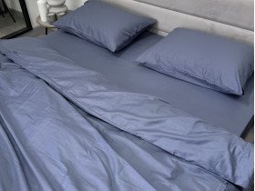 Простынь на резинке 160x200 Ecotton Сатин Singl Lake 18-4221