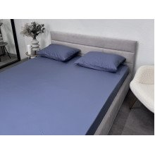 Простынь на резинке 180x200 Ecotton Сатин Singl Lake 18-4221