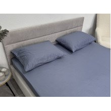 Простынь на резинке 140x200 Ecotton Сатин Singl Lake 18-4221