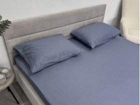 Простынь на резинке 140x200 Ecotton Сатин Singl Lake 18-4221