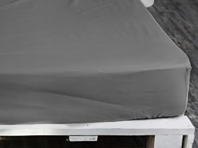 Простынь на резинке 180x200 Ecotton Сатин Серый 161
