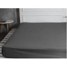 Простынь на резинке 90x200 Ecotton Сатин Серый 161