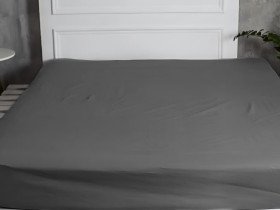 Простынь на резинке 90x200 Ecotton Сатин Серый 161