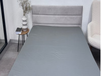 Простынь на резинке 90x200 Ecotton Сатин Серый Natural 17-4402