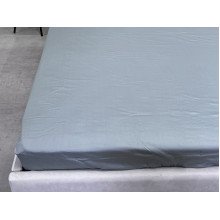 Простирадло на резинці 200x200 Ecotton Сатин Сірий Natural 17-4402