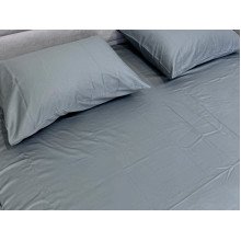Простынь на резинке 160x200 Ecotton Сатин Серый Natural 17-4402