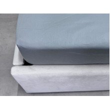 Простирадло на резинці 200x200 Ecotton Сатин Сірий Natural 17-4402