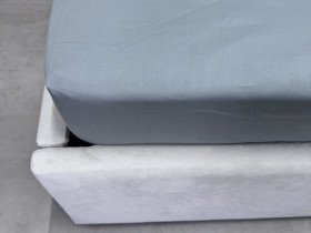 Простынь на резинке 160x200 Ecotton Сатин Серый Natural 17-4402