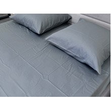 Простирадло на резинці 200x200 Ecotton Сатин Сірий Natural 17-4402