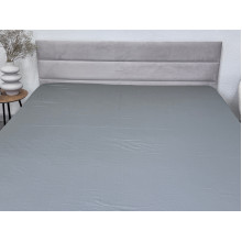 Простирадло на резинці 200x200 Ecotton Сатин Сірий Natural 17-4402