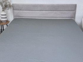 Простынь на резинке 160x200 Ecotton Сатин Серый Natural 17-4402