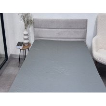 Простирадло на резинці 120x200 Ecotton Сатин Сірий Natural 17-4402