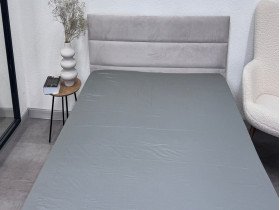 Простынь на резинке 90x200 Ecotton Сатин Серый Natural 17-4402