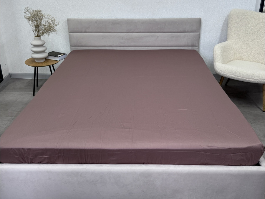 Простирадло на резинці 160x200x30 Ecotton Сатин Stucco 16-1412