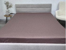 Простынь на резинке 160x200 Ecotton Сатин Stucco 16-1412