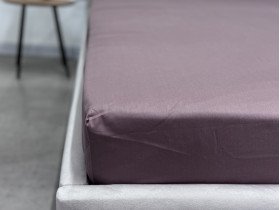 Простынь на резинке 180x200 Ecotton Сатин Stucco 16-1412
