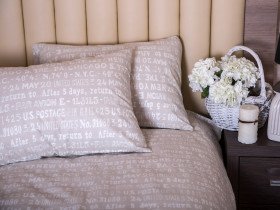 Простынь двуспальная Ecotton Бязь Бежевый 40-0915