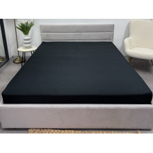 Простынь Евро 220x240 Ecotton Полисатин Черный