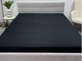 Простынь 145x240 Ecotton Полисатин Черный
