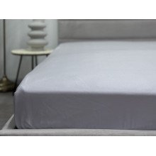 Простынь Евро 220x240 Ecotton Полисатин Светло серый