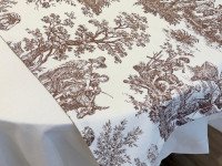 Table runner made of water-repellent fabric 45x170 DUCK 30497 Beige